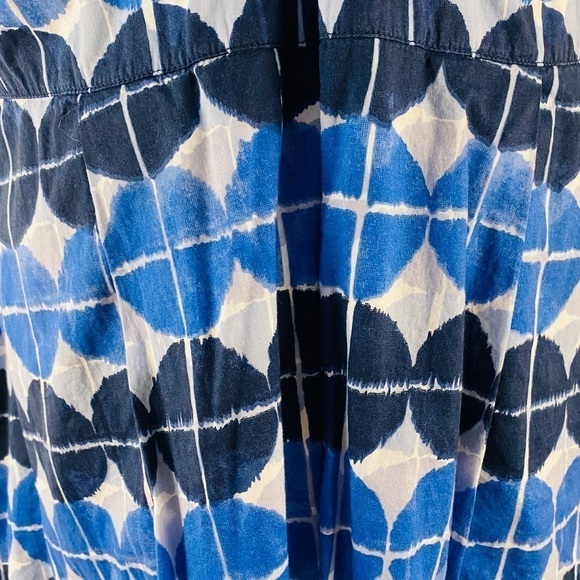 TOMMY Hilfiger dress sleeveless polka dot blue faux wrap V neck elastic waist - Picture 3 of 16